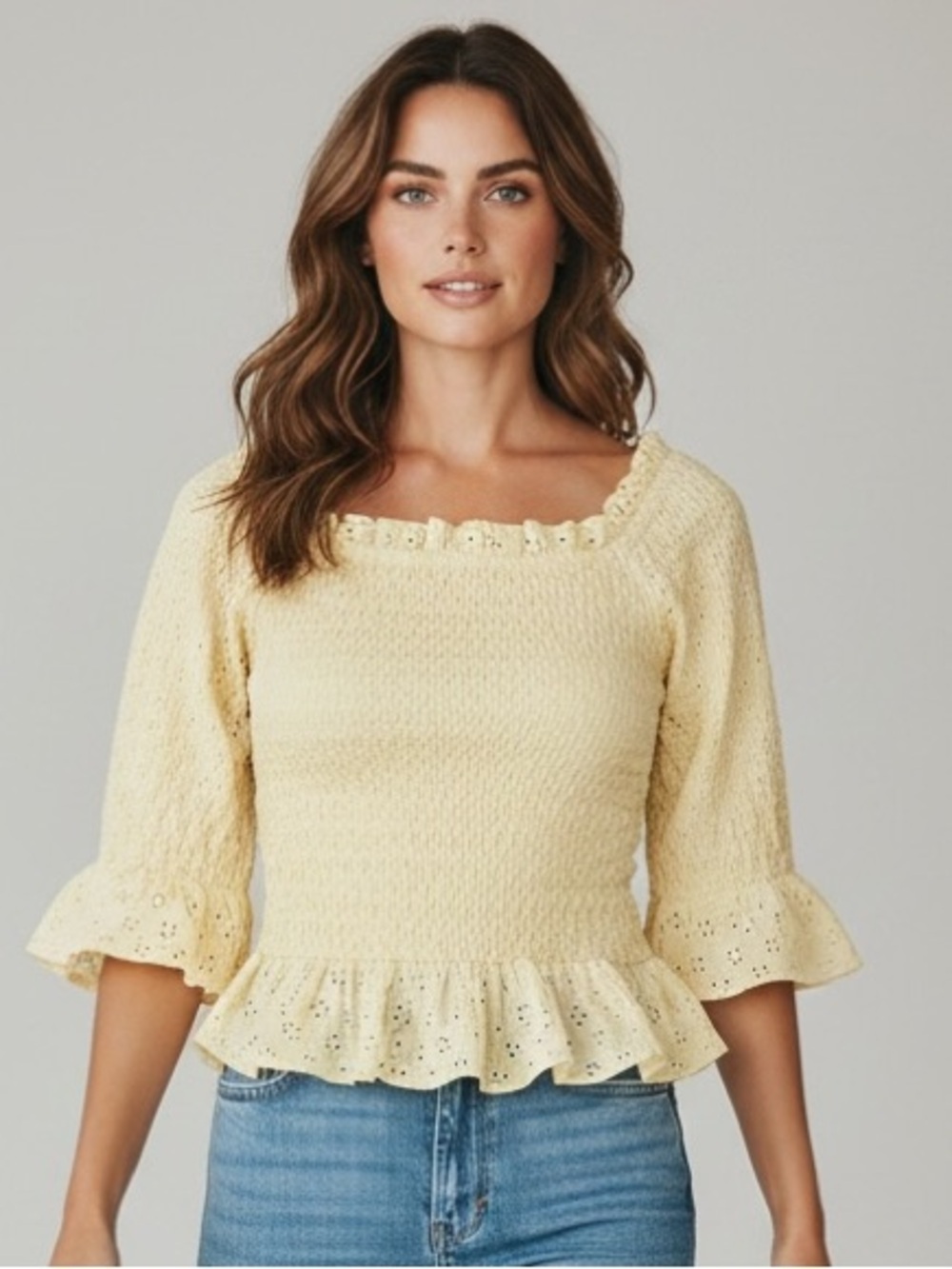 American Eagle 🦅 Outfitters Cropped Off The Shoulder Summer Top Size Medium